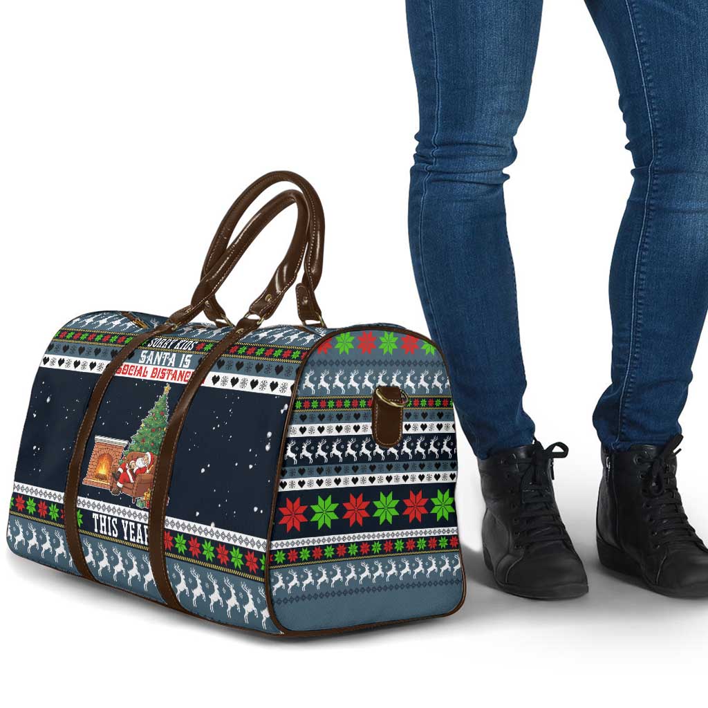 Sorry Kids Santa Is Social Distancing This Year Christmas Travel Bag Xmas Holiday Patterns - Wonder Print Shop