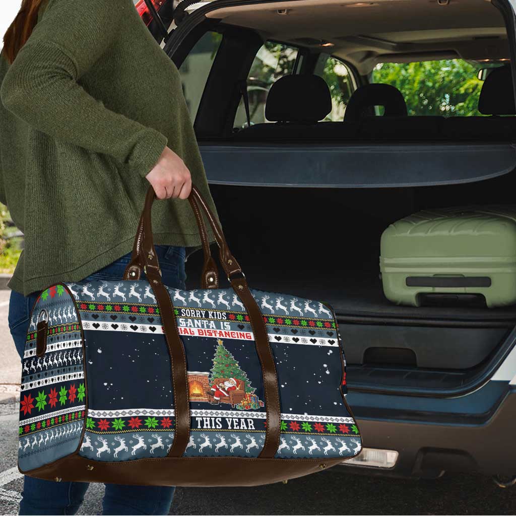 Sorry Kids Santa Is Social Distancing This Year Christmas Travel Bag Xmas Holiday Patterns - Wonder Print Shop