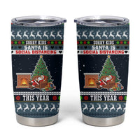 Sorry Kids Santa Is Social Distancing This Year Christmas Tumbler Cup Xmas Holiday Patterns - Wonder Print Shop