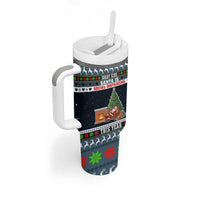 Sorry Kids Santa Is Social Distancing This Year Christmas Tumbler With Handle Xmas Holiday Patterns - Wonder Print Shop