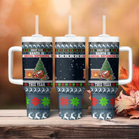Sorry Kids Santa Is Social Distancing This Year Christmas Tumbler With Handle Xmas Holiday Patterns - Wonder Print Shop
