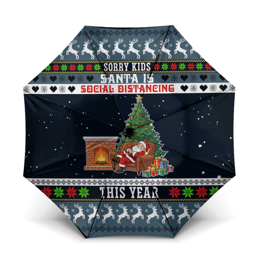 Sorry Kids Santa Is Social Distancing This Year Christmas Umbrella Xmas Holiday Patterns - Wonder Print Shop