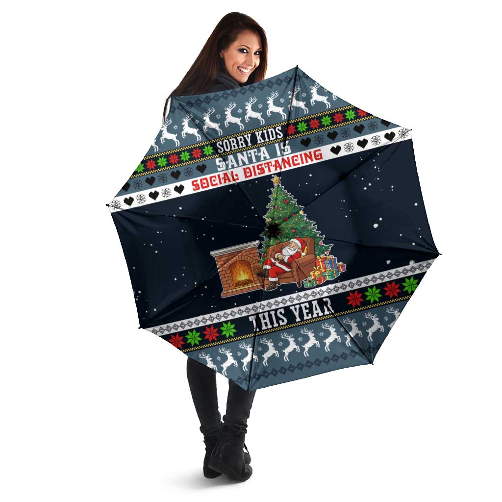 Sorry Kids Santa Is Social Distancing This Year Christmas Umbrella Xmas Holiday Patterns - Wonder Print Shop