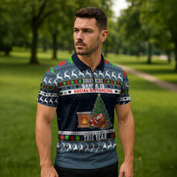 Sorry Kids Santa Is Social Distancing This Year Christmas Zipper Polo Shirt Xmas Holiday Patterns - Wonder Print Shop