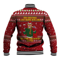 Spend Time With My Mastiff Christmas Baseball Jacket Xmas Holiday Patterns - Wonder Print Shop