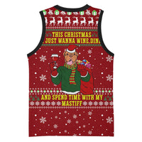 Spend Time With My Mastiff Christmas Basketball Jersey Xmas Holiday Patterns - Wonder Print Shop