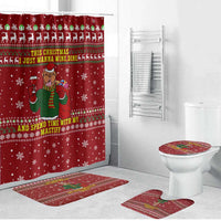 Spend Time With My Mastiff Christmas Bathroom Set Xmas Holiday Patterns - Wonder Print Shop