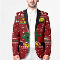 Spend Time With My Mastiff Christmas Blazer Xmas Holiday Patterns - Wonder Print Shop