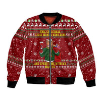 Spend Time With My Mastiff Christmas Bomber Jacket Xmas Holiday Patterns - Wonder Print Shop