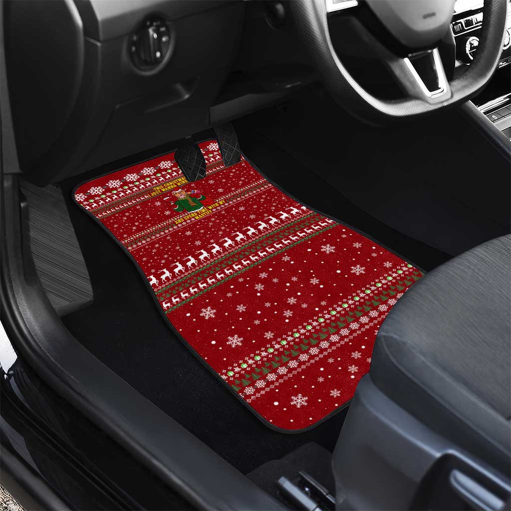 Spend Time With My Mastiff Christmas Car Mats Xmas Holiday Patterns - Wonder Print Shop