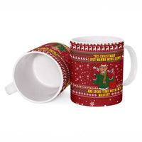 Spend Time With My Mastiff Christmas Ceramic Mug Xmas Holiday Patterns - Wonder Print Shop