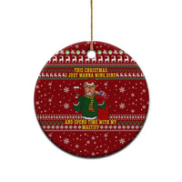 Spend Time With My Mastiff Christmas Ceramic Ornament Xmas Holiday Patterns - Wonder Print Shop