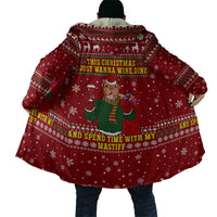 Spend Time With My Mastiff Christmas Cloak Xmas Holiday Patterns - Wonder Print Shop