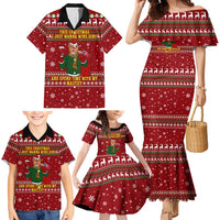 Spend Time With My Mastiff Christmas Family Matching Mermaid Dress and Hawaiian Shirt Xmas Holiday Patterns - Wonder Print Shop