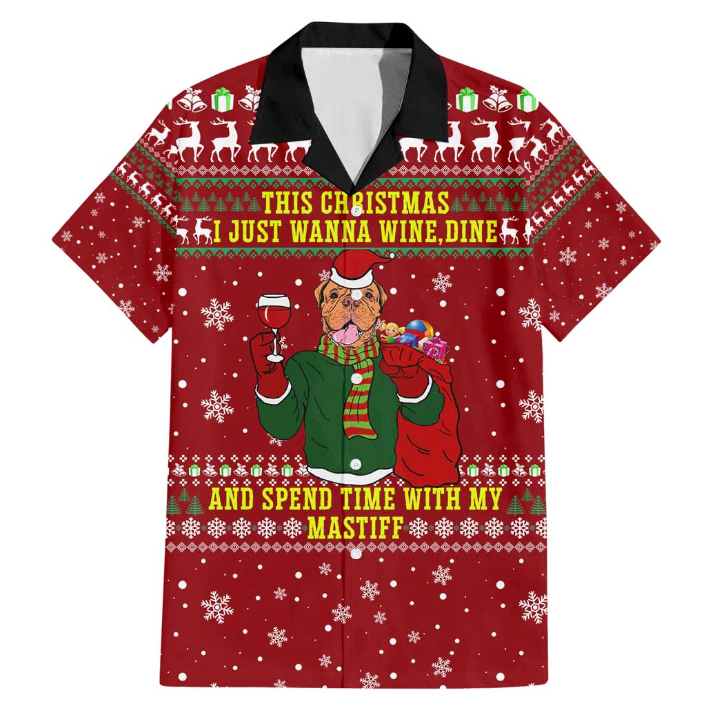 Spend Time With My Mastiff Christmas Family Matching Mermaid Dress and Hawaiian Shirt Xmas Holiday Patterns - Wonder Print Shop