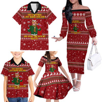 Spend Time With My Mastiff Christmas Family Matching Off The Shoulder Long Sleeve Dress and Hawaiian Shirt Xmas Holiday Patterns - Wonder Print Shop