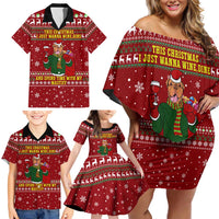 Spend Time With My Mastiff Christmas Family Matching Off Shoulder Short Dress and Hawaiian Shirt Xmas Holiday Patterns - Wonder Print Shop