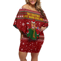 Spend Time With My Mastiff Christmas Family Matching Off Shoulder Short Dress and Hawaiian Shirt Xmas Holiday Patterns - Wonder Print Shop