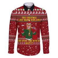 Spend Time With My Mastiff Christmas Family Matching Short Sleeve Bodycon Dress and Hawaiian Shirt Xmas Holiday Patterns - Wonder Print Shop