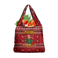 Spend Time With My Mastiff Christmas Grocery Bag Xmas Holiday Patterns - Wonder Print Shop