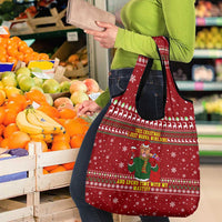 Spend Time With My Mastiff Christmas Grocery Bag Xmas Holiday Patterns - Wonder Print Shop