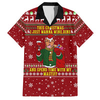 Spend Time With My Mastiff Christmas Hawaiian Shirt Xmas Holiday Patterns - Wonder Print Shop