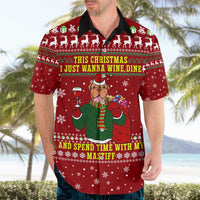 Spend Time With My Mastiff Christmas Hawaiian Shirt Xmas Holiday Patterns - Wonder Print Shop