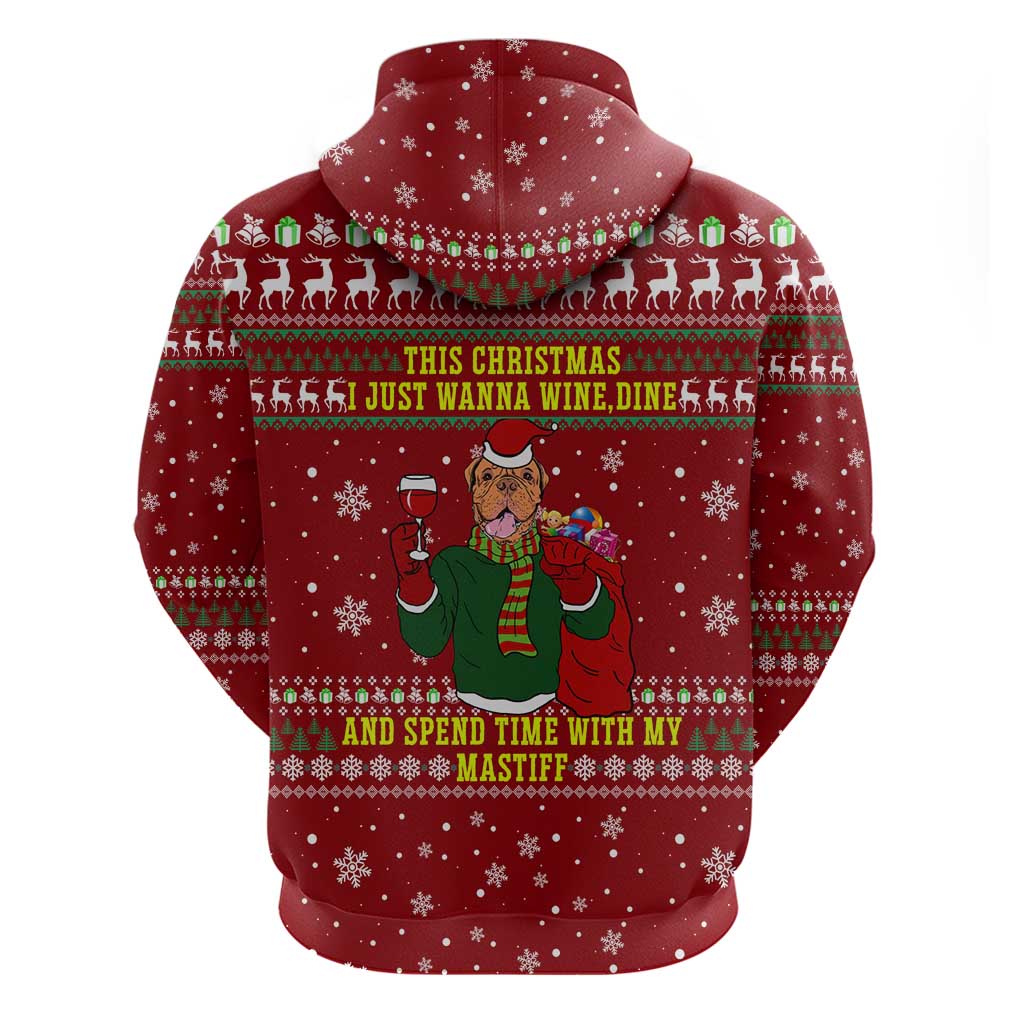 Spend Time With My Mastiff Christmas Hoodie Xmas Holiday Patterns - Wonder Print Shop