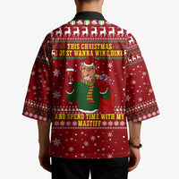 Spend Time With My Mastiff Christmas Kimono Xmas Holiday Patterns - Wonder Print Shop