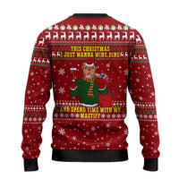Spend Time With My Mastiff Christmas Ugly Christmas Sweater Xmas Holiday Patterns - Wonder Print Shop