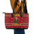 Spend Time With My Mastiff Christmas Leather Tote Bag Xmas Holiday Patterns - Wonder Print Shop