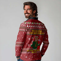 Spend Time With My Mastiff Christmas Long Sleeve Polo Shirt Xmas Holiday Patterns - Wonder Print Shop