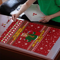 Spend Time With My Mastiff Christmas Puzzle Xmas Holiday Patterns - Wonder Print Shop