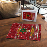 Spend Time With My Mastiff Christmas Puzzle Xmas Holiday Patterns - Wonder Print Shop