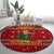 Spend Time With My Mastiff Christmas Round Carpet Xmas Holiday Patterns - Wonder Print Shop
