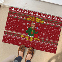 Spend Time With My Mastiff Christmas Rubber Doormat Xmas Holiday Patterns - Wonder Print Shop