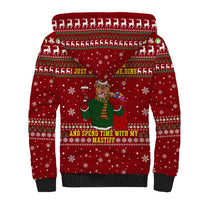 Spend Time With My Mastiff Christmas Sherpa Hoodie Xmas Holiday Patterns - Wonder Print Shop