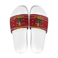 Spend Time With My Mastiff Christmas Slide Sandals Xmas Holiday Patterns - Wonder Print Shop