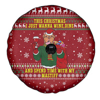 Spend Time With My Mastiff Christmas Spare Tire Cover Xmas Holiday Patterns - Wonder Print Shop