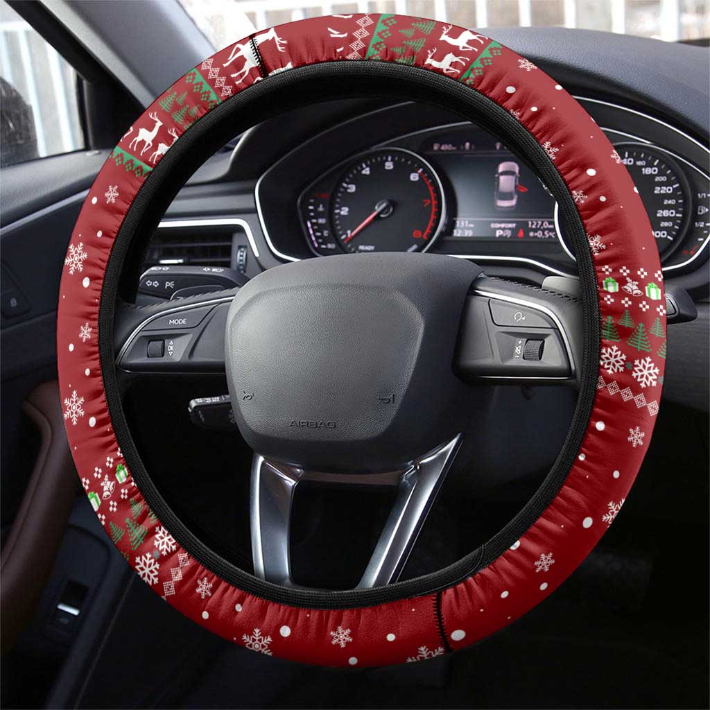 Spend Time With My Mastiff Christmas Steering Wheel Cover Xmas Holiday Patterns - Wonder Print Shop