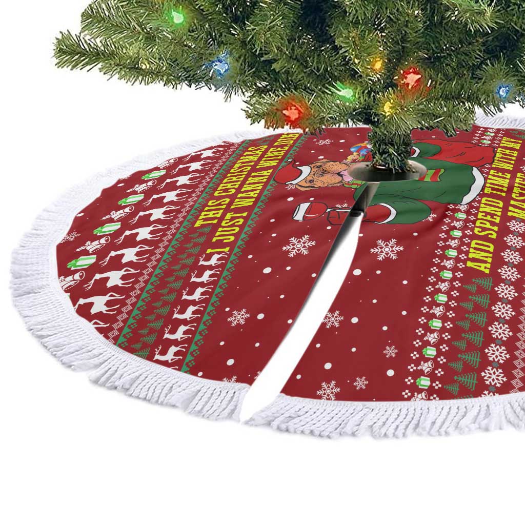 Spend Time With My Mastiff Christmas Tree Skirt Xmas Holiday Patterns - Wonder Print Shop