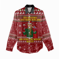 Spend Time With My Mastiff Christmas Women Casual Shirt Xmas Holiday Patterns - Wonder Print Shop