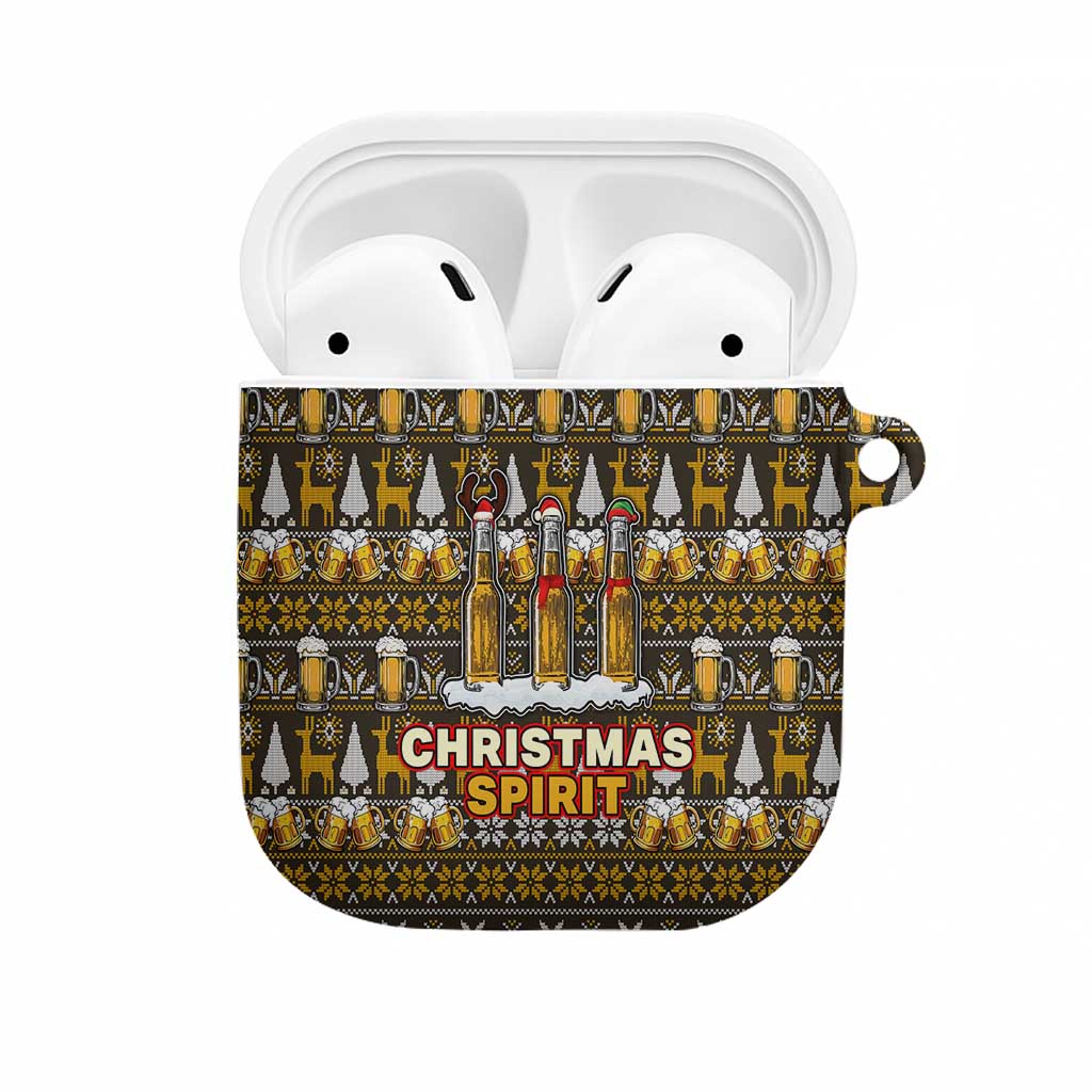 Spirit Beer Christmas AirPods Case Xmas Holiday Patterns - Wonder Print Shop