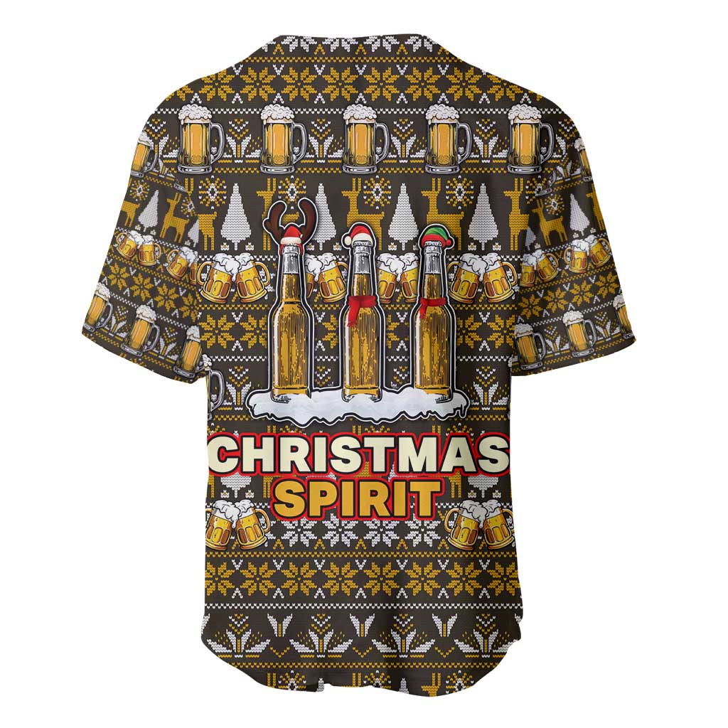 Spirit Beer Christmas Baseball Jersey Xmas Holiday Patterns - Wonder Print Shop