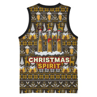 Spirit Beer Christmas Basketball Jersey Xmas Holiday Patterns - Wonder Print Shop
