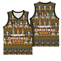 Spirit Beer Christmas Basketball Jersey Xmas Holiday Patterns - Wonder Print Shop