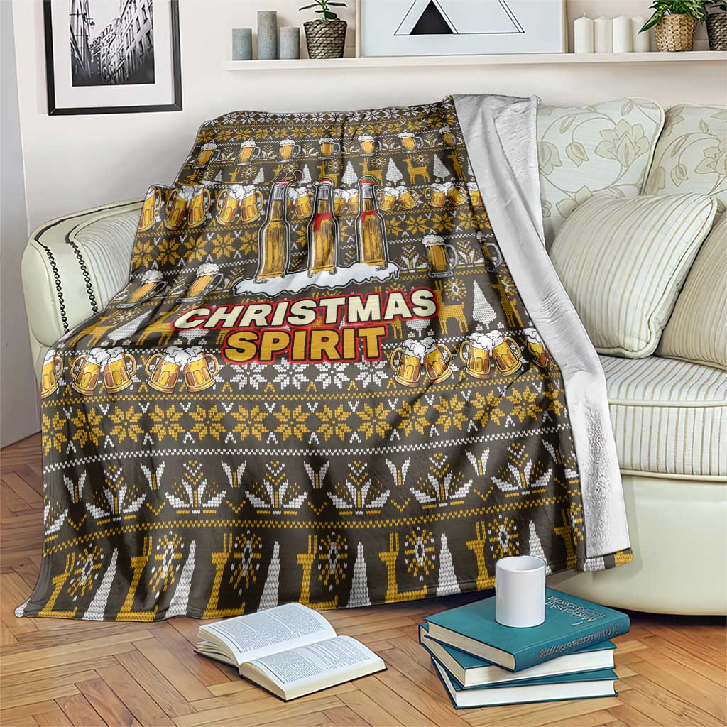 Spirit Beer Christmas Blanket Xmas Holiday Patterns - Wonder Print Shop
