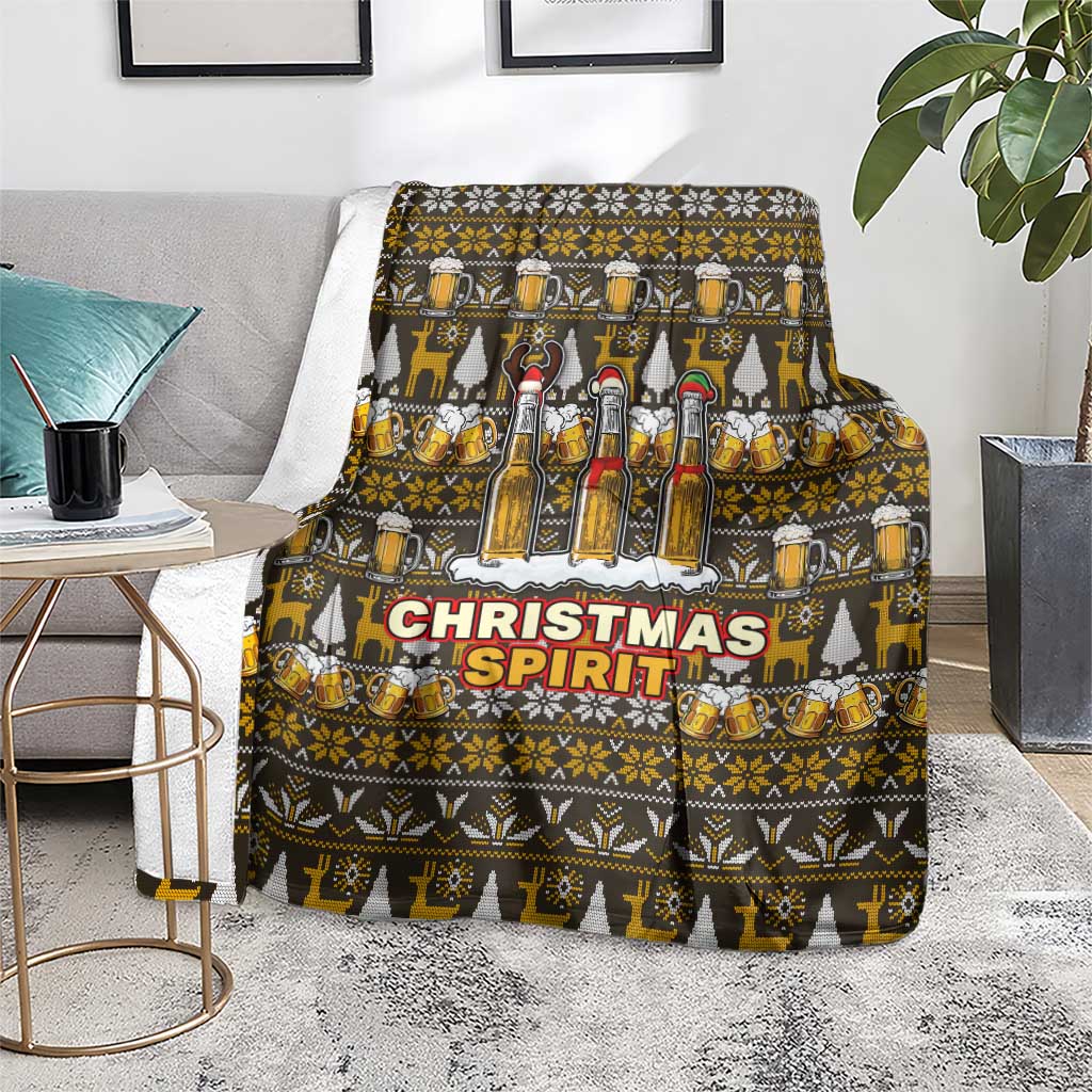 Spirit Beer Christmas Blanket Xmas Holiday Patterns - Wonder Print Shop