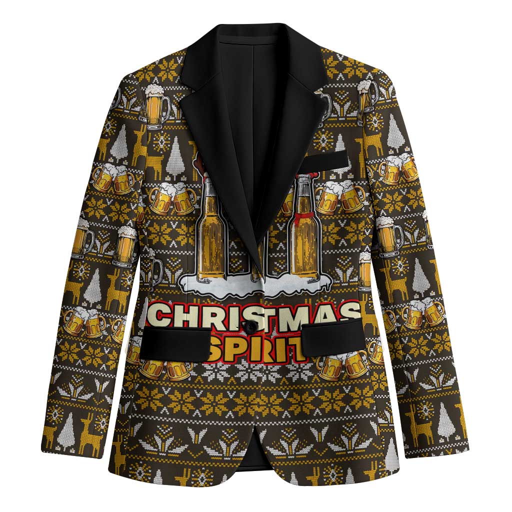 Spirit Beer Christmas Blazer Xmas Holiday Patterns - Wonder Print Shop
