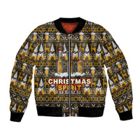 Spirit Beer Christmas Bomber Jacket Xmas Holiday Patterns - Wonder Print Shop